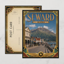 Seward Alasca Arte Deco Vintage Idade Dourada