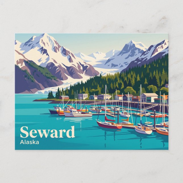 Cartão Postal Seward, Alasca EUA (Frente)