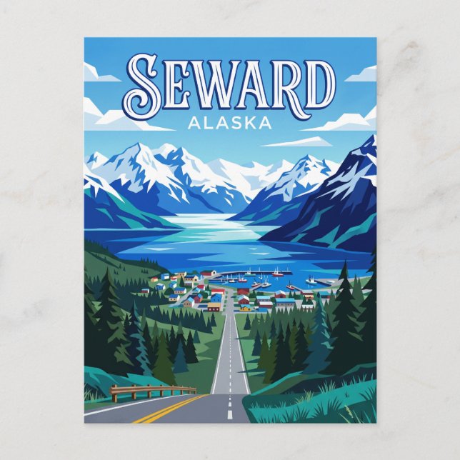 Cartão Postal Seward EUA (Frente)