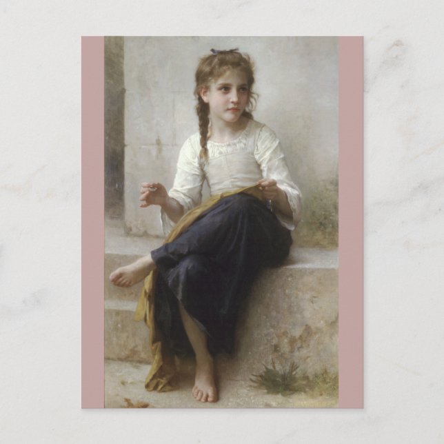 Cartão Postal Sewing por William-Adolphe Bouguereau (Frente)