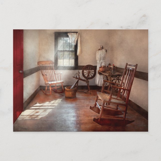 Cartão Postal Sewing - Quarto - Sala de costura da vovó (Frente)