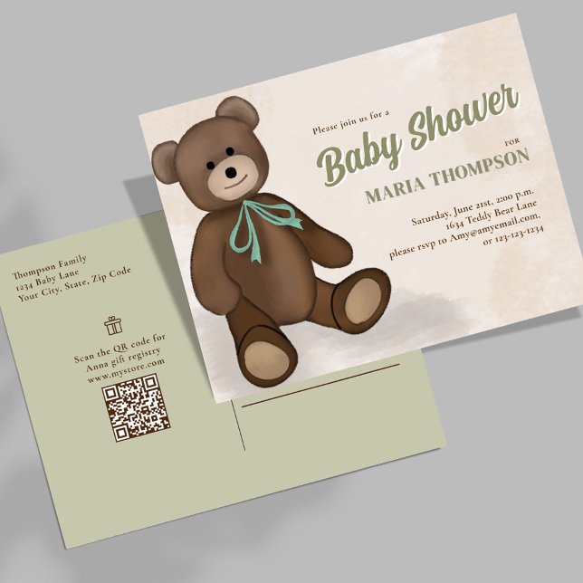 Cartão Postal Sexo Bastante Sexo Neutro (Baby Shower Custom Invitation Postcard)