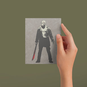 Cartão Postal Sexta-feira 13   Arte do Personagem Jason Voorhees