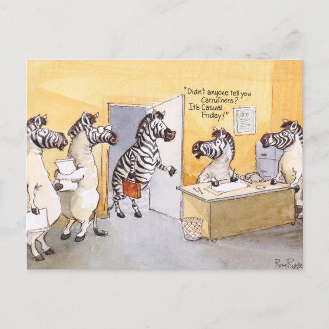 Cartão Postal Sexta-feira casual (Frente)