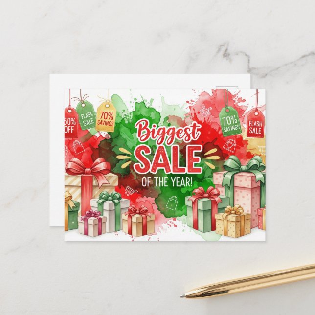 Cartão Postal Sexta-feira negra e segunda-feira cibernética: (Frente/Verso In Situ)