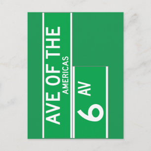 Cartão Postal Sexto Av, Sinal de Nova York Street