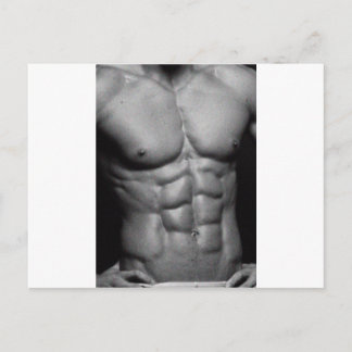 Cartão Postal Sexy Mens Abs e Chest
