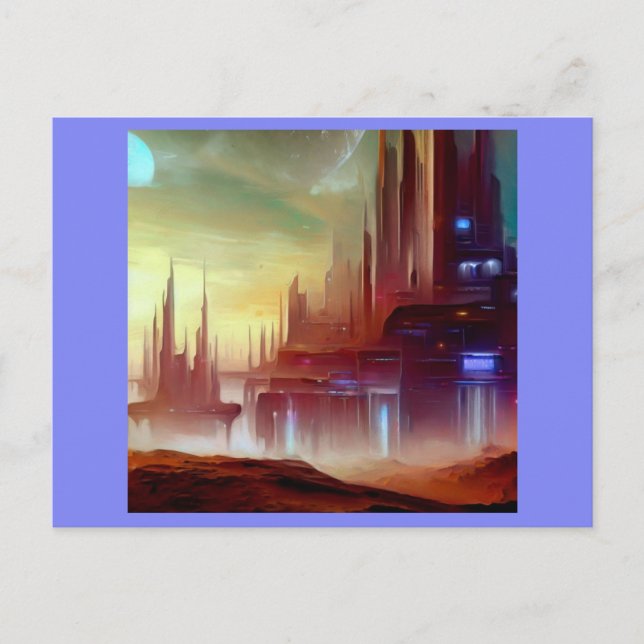 Cartão Postal SF Cidade em um Planeta Estranho 1 (Frente)