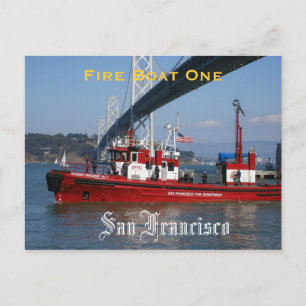 Cartão Postal SFFD - Barco de Bombeiros Um
