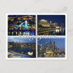 Cartão Postal SG Singapura -