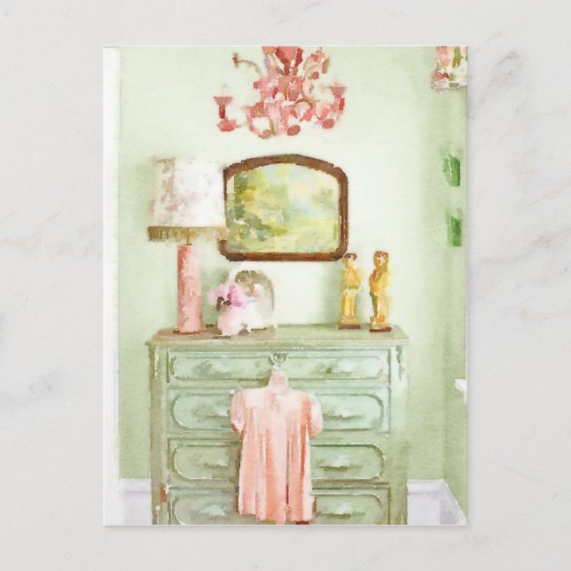 Cartão Postal Shabby Bedroom (Frente)