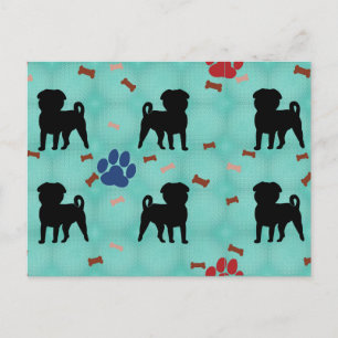 Cartão Postal Shadow Pug