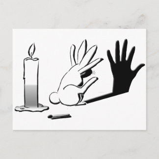 Cartão Postal Shadow Rabbit por LightIllusions.com