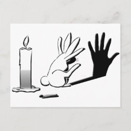 Cartão Postal Shadow Rabbit por LightIllusions.com