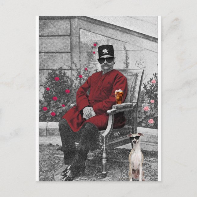 Cartão Postal shah persa de Qajar - Irã (Frente)