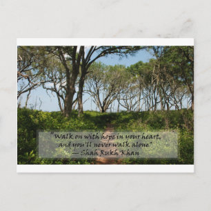 Cartão Postal Shah Rukh Khan Citação - Ande com a Esperança....