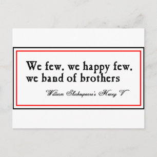 Cartão Postal Shakespeare: Banda dos Irmãos