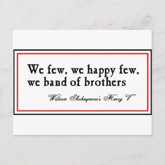 Cartão Postal Shakespeare: Banda dos irmãos