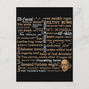 Cartão Postal Shakespeare Insults Collection