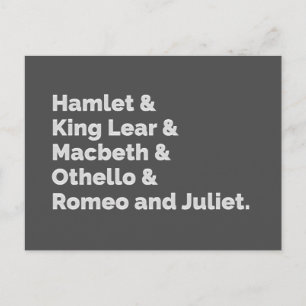 Cartão Postal Shakespeare Plays I