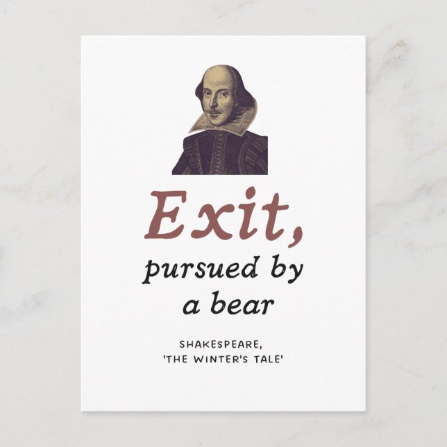 Cartão Postal Shakespeare Romeu e Julieta Engraçada Engraçada (Frente)