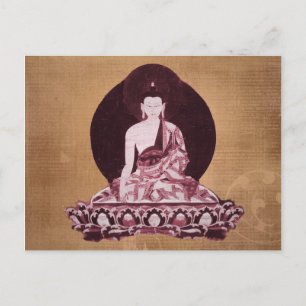 Cartão Postal Shakyamuni Buddha Grunge Vintage