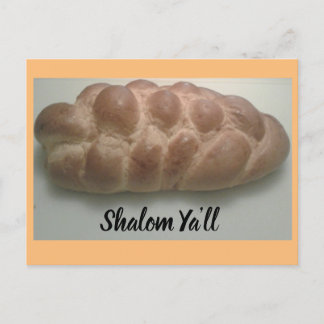Cartão Postal Shalom Ya vai challah pão