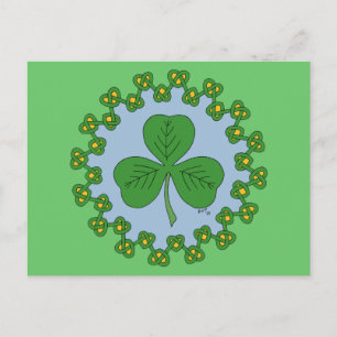 Cartão Postal Shamrock and Knotwork