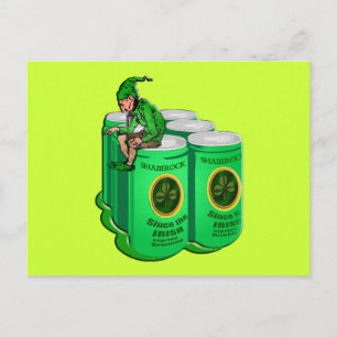 Cartão Postal Shamrock Beer desde o Bebendo irlandês