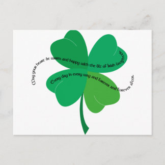 Cartão Postal Shamrock com o Irish Toast