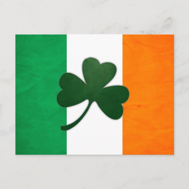 Cartão postal Shamrock irlandês (Frente)