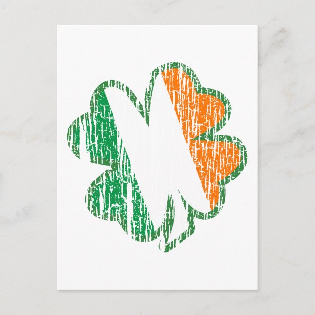 Cartão Postal Shamrock irlandês (Frente)