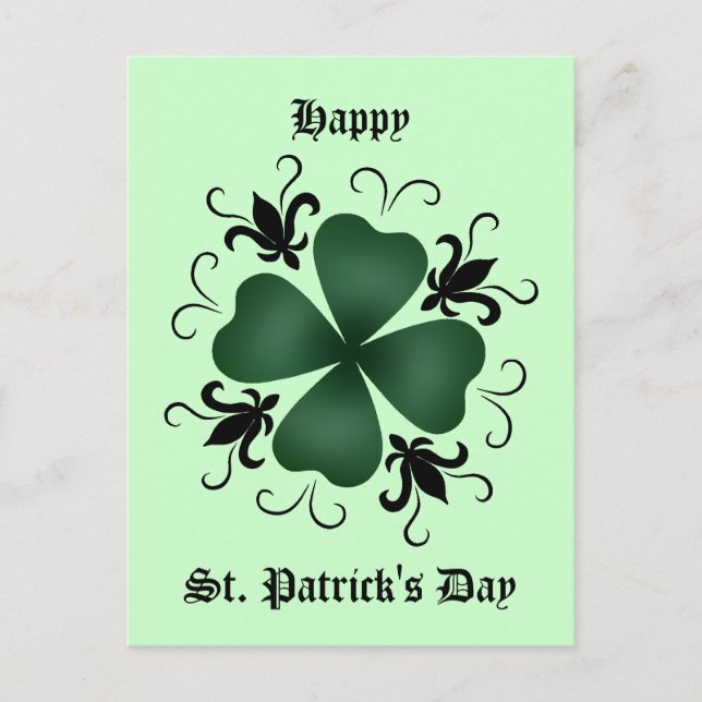 Cartão Postal Shamrock rico vitoriano (Frente)