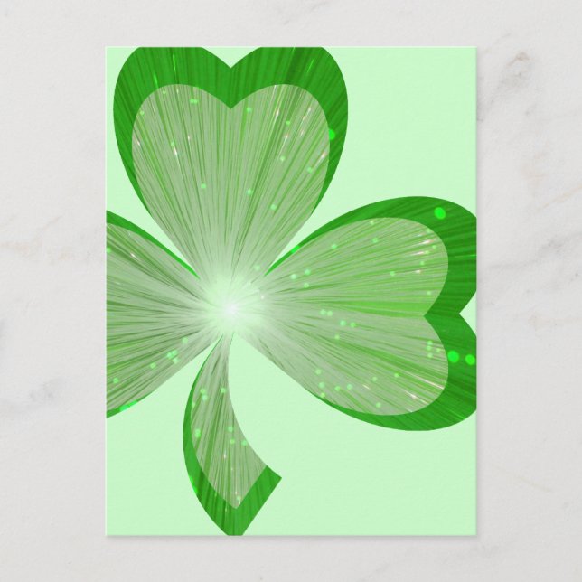 Cartão postal Shamrock verde (Frente)