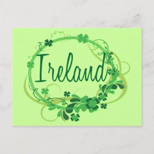 Cartão Postal Shamrocks Irlanda