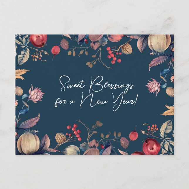 Cartão Postal Shana Tova - azul (Frente)