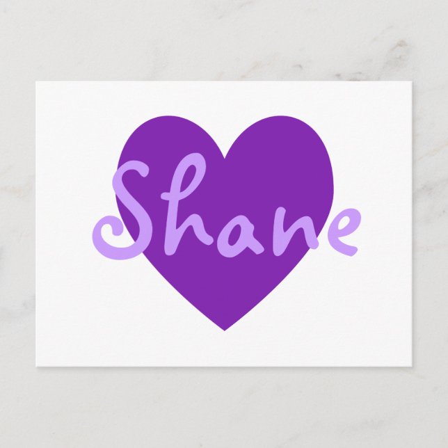 Cartão Postal Shane em Roxo (Frente)