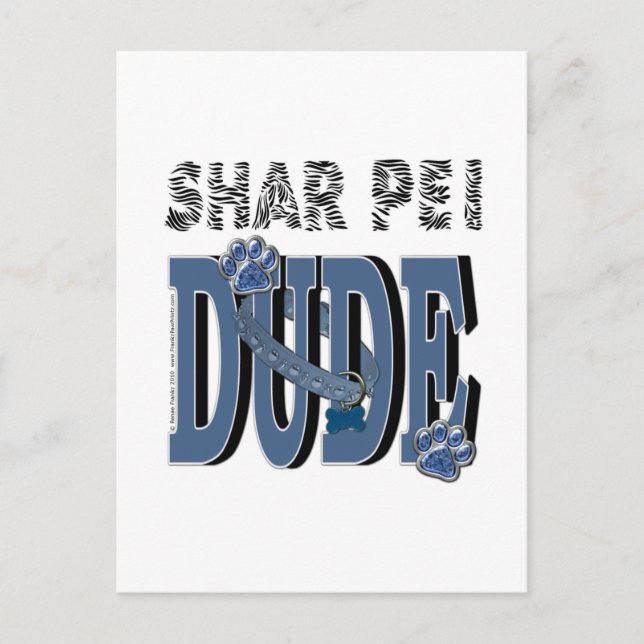 Cartão Postal Shar Pei DUDE (Frente)