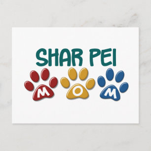 Cartão Postal SHAR PEI Mãozinha Impressão 1