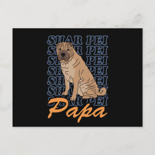 Cartão Postal Shar Pei Papa   Proprietário do cão Shar-Peis