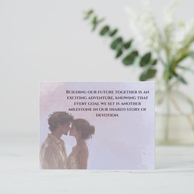 Cartão Postal Shared Future & Growth Love Quote Postcard | Build (Em pé/Frente)