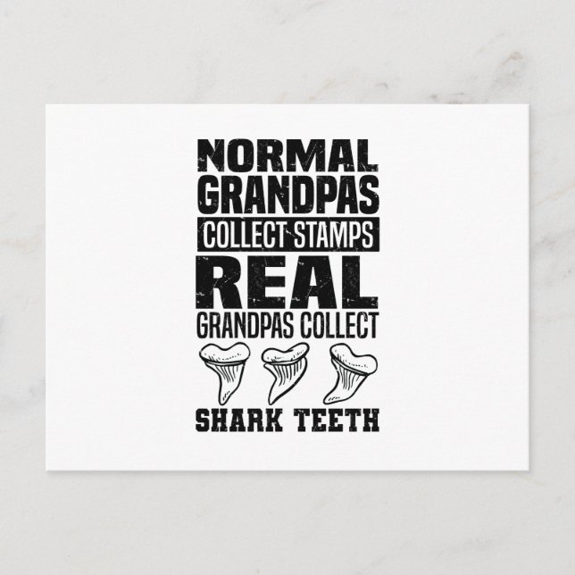 Cartão Postal Shark Teeth Collector Gifts | Shark Tooth Hobby (Frente)