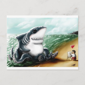 Cartão Postal Sharktopus Love