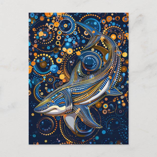 Cartão Postal Sharon no Estilo de Arte Ponto Aborigine (Frente)