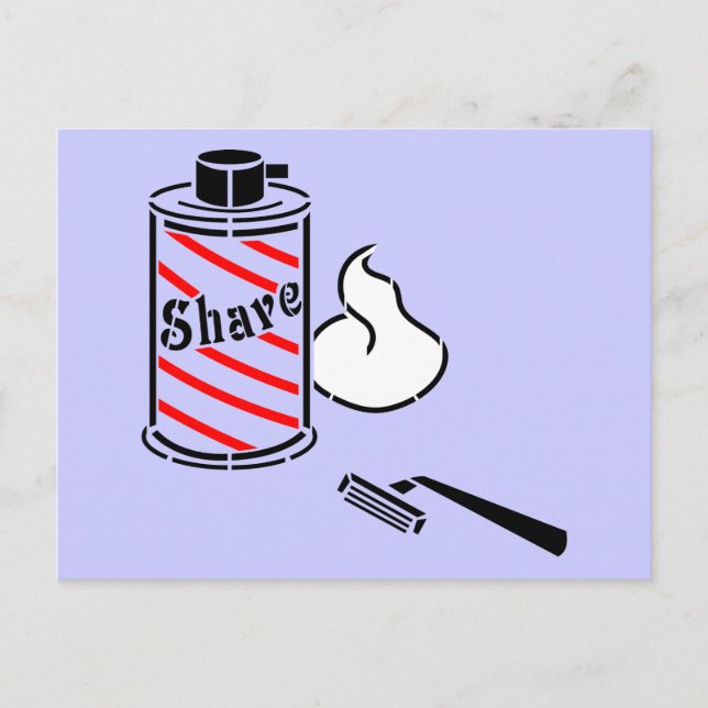 Cartão Postal Shave Cream e Razor (Frente)