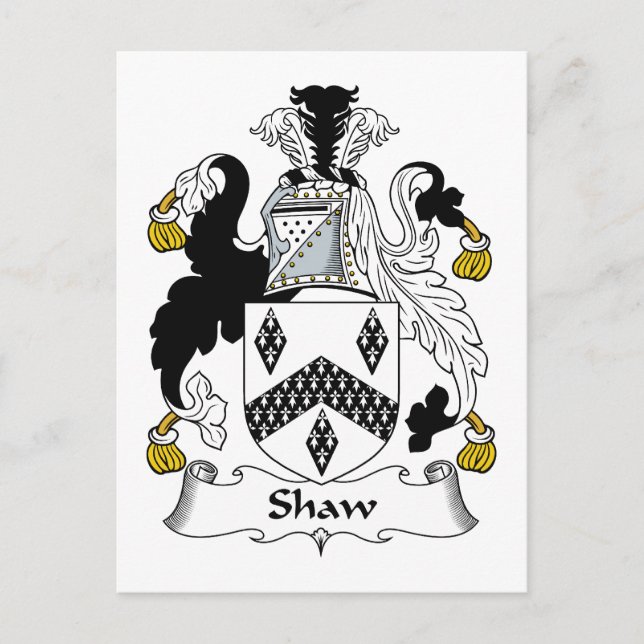 Cartão Postal Shaw Family Crest (Frente)