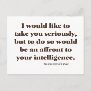 Cartão Postal Shaw na Inteligência