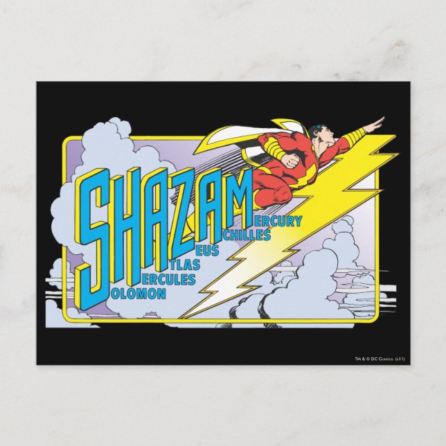 Cartão Postal Shazam Acrônimo 2 (Frente)