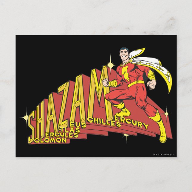 Cartão Postal Shazam Acronym (Frente)