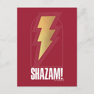 Cartão Postal SHAZAM! Fury of the Gods Crachá de raio
